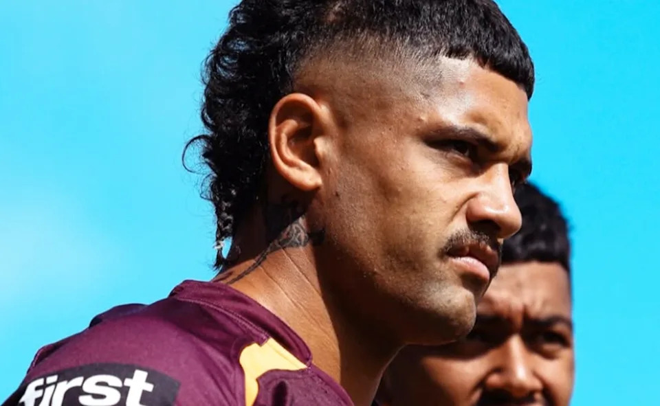 Aublix Tawha at Brisbane Broncos training. 