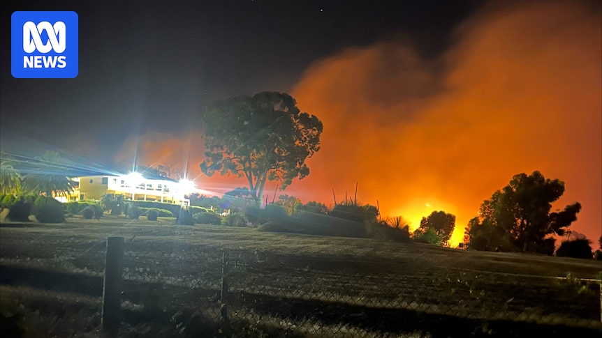 New Year's Day bushfire sparked by firecracker prompts emergency warning east of Perth Airport
