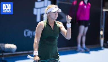Taylah Preston makes Hobart International quarterfinals after upset win over Rebecca Sramkova