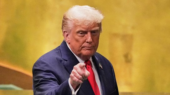 Donald Trump, pictured after his address to the United Nations in September, has proposed an alternative organisation, the “Board of Peace”, to oversee Gaza.