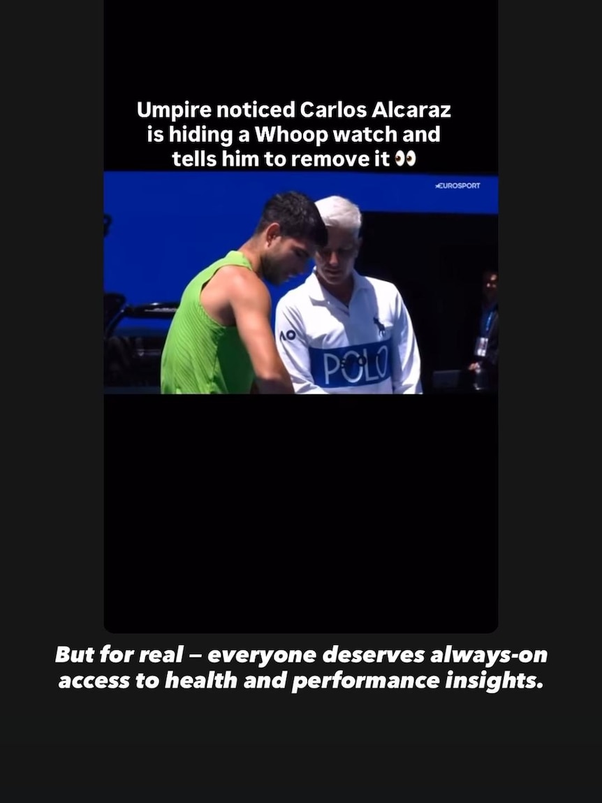 Whoop instagram story