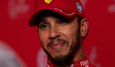 Lewis Hamilton smiling at the Qatar Grand Prix