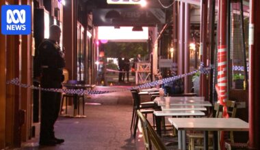 Double stabbing in popular dining strip in Carlton leaves two men in hospital