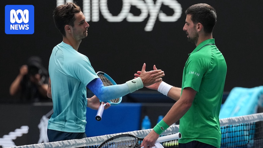 Novak Djokovic gets lucky break in Australian Open win over Lorenzo Musetti
