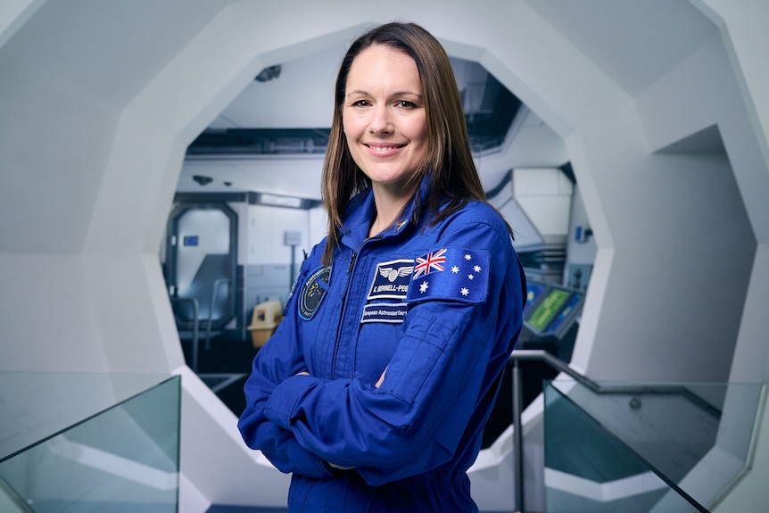 a woman inside a spaceship