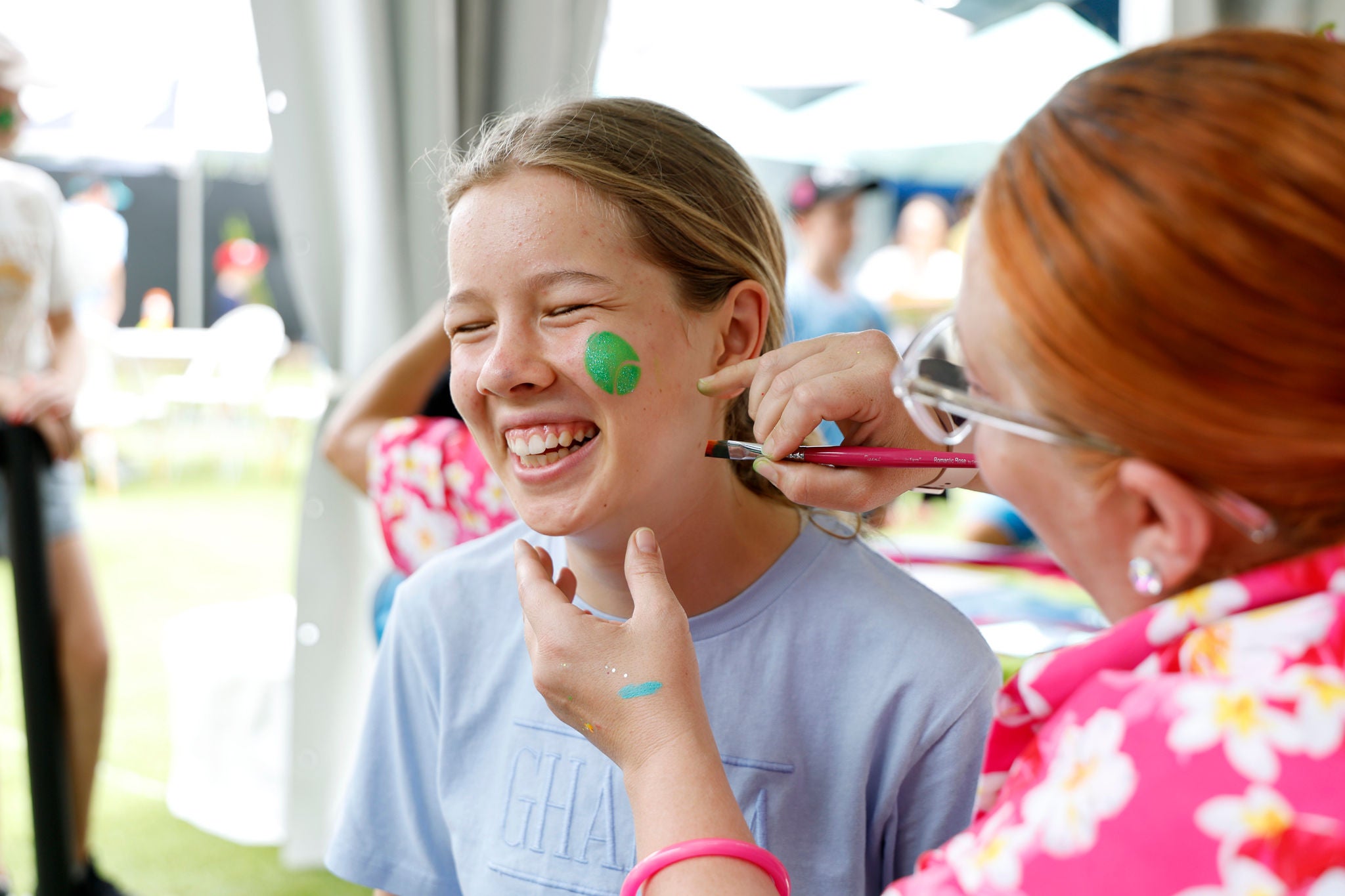December 30 :  Crowds and signage at the Queensland Tennis Centre during the Brisbane International in Brisbane on Monday, December 30, 2024.  Photo by TENNIS AUSTRALIA/ Josh Woning