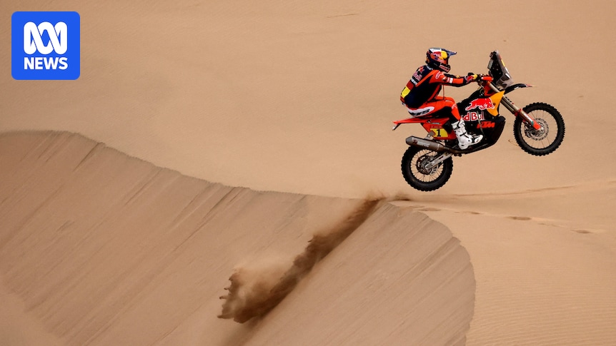 Daniel Sanders suffers broken collarbone in Dakar Rally crash, losing lead but vows to ride on