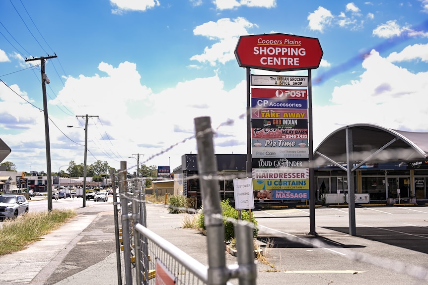 A derelict shopping centre.