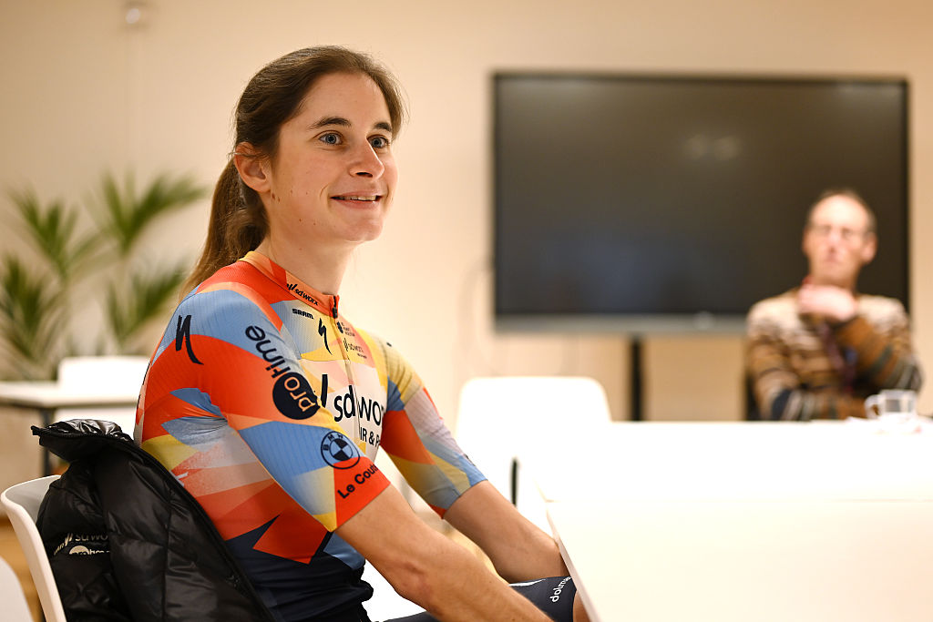 ALTEA, SPAIN - JANUARY 08: Valentina Cavallar of Austria during the SD Worx &ndash; Protime 2026, Team Presentation on January 08, 2026 in Altea, Spain. (Photo by Luc Claessen/Getty Images)