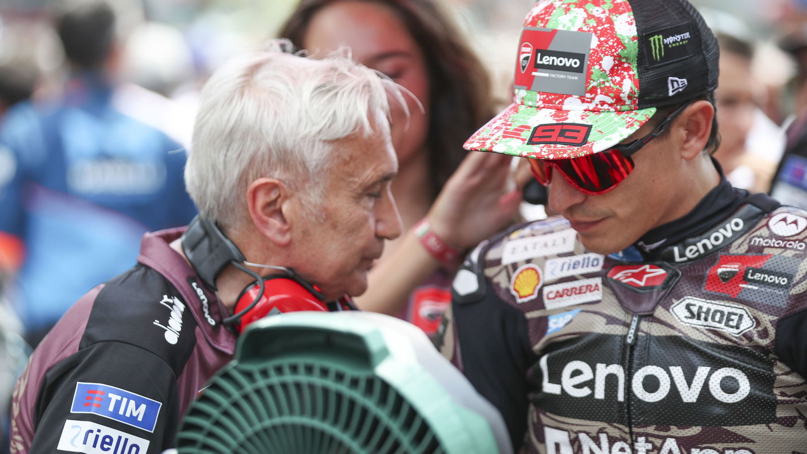 Davide Tardozzi, Marc Marquez, 2025 Italian MotoGP