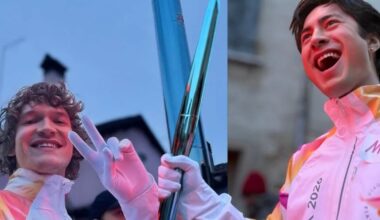 Heated Rivalry stars Hudson Williams and Connor Storrie carry Olympic torch as Milano Cortina 2026 looms