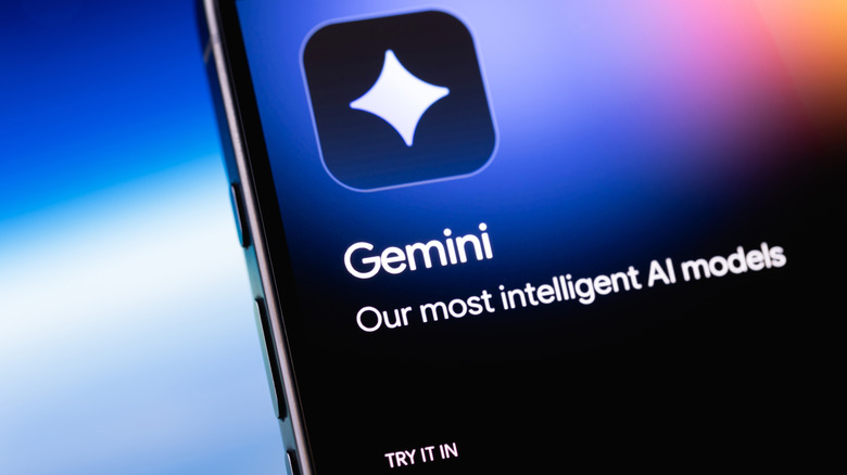 Google Gemini app open on a smartphone screen