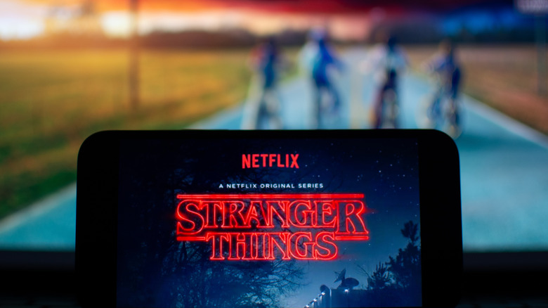 Stranger Things on a smartphone