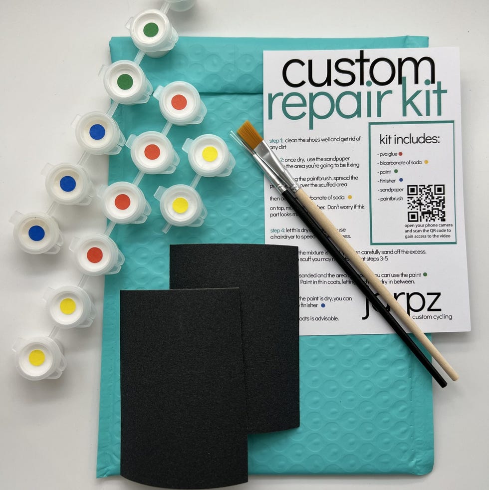 custom repair kit including paint brush sandpaper and instructions