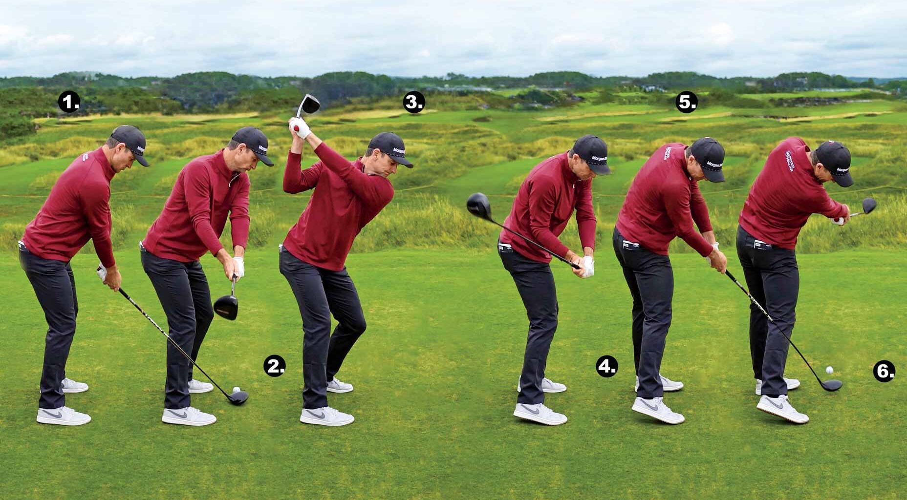 What you can learn from 6 positions in Justin Rose's swing