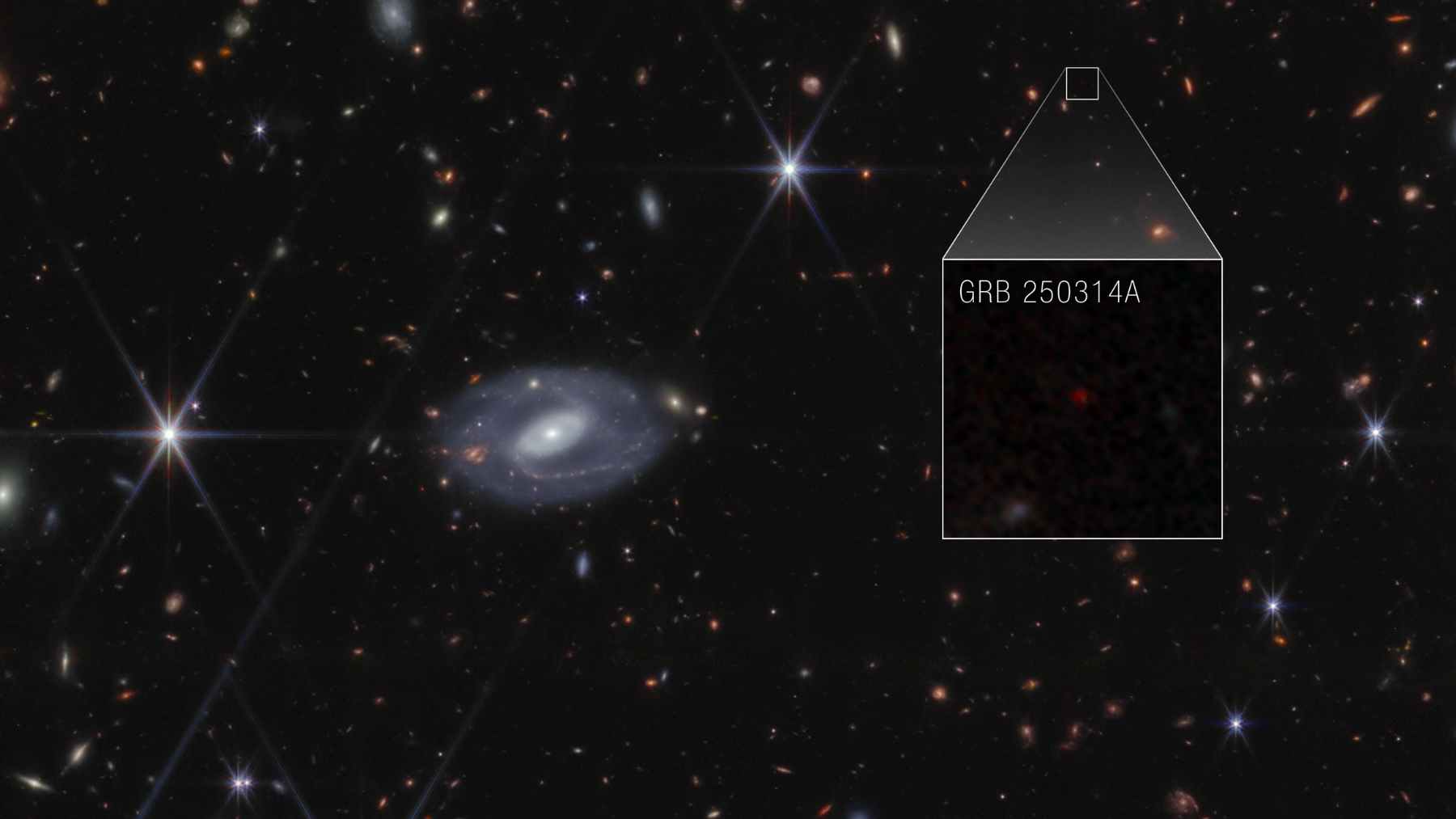jwst nircam grb 250314a afterglow location image