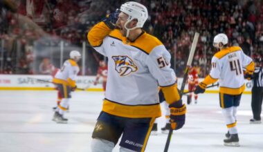 Bunting has 4 points, Predators recover late to edge Flames