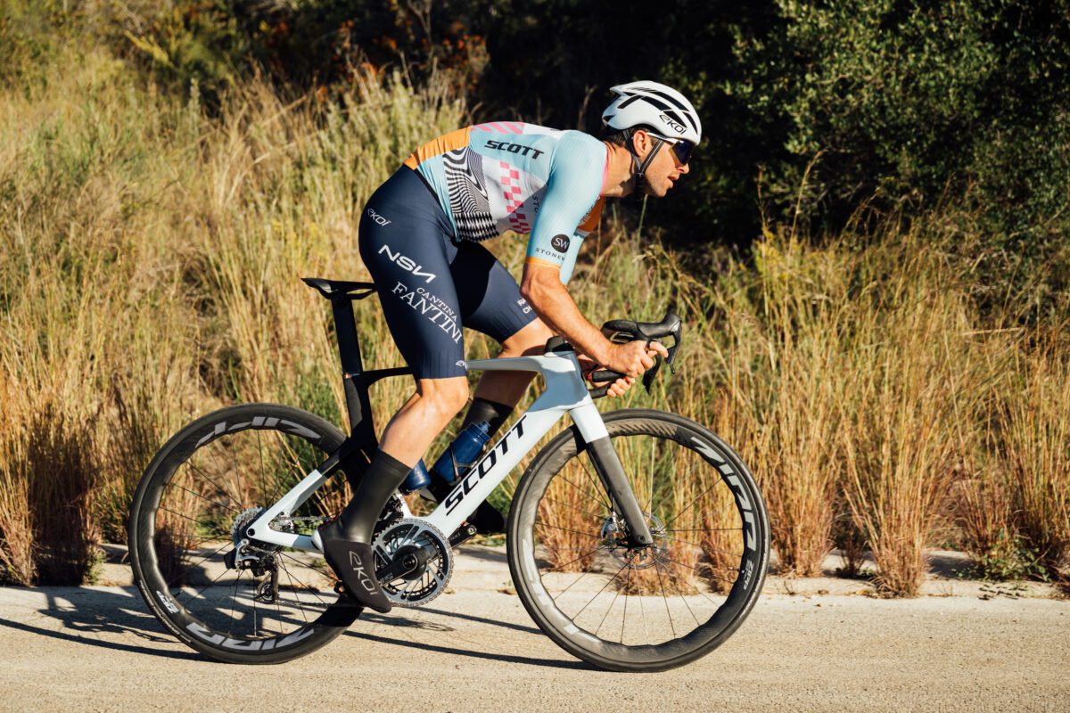 Tom Van Asbroeck riding a Scott Foil RC