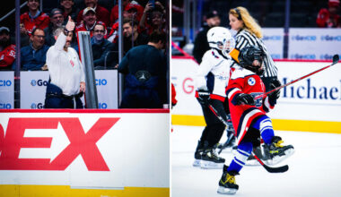 Ovechkin cheers on son playing during ‘Mites on Ice’