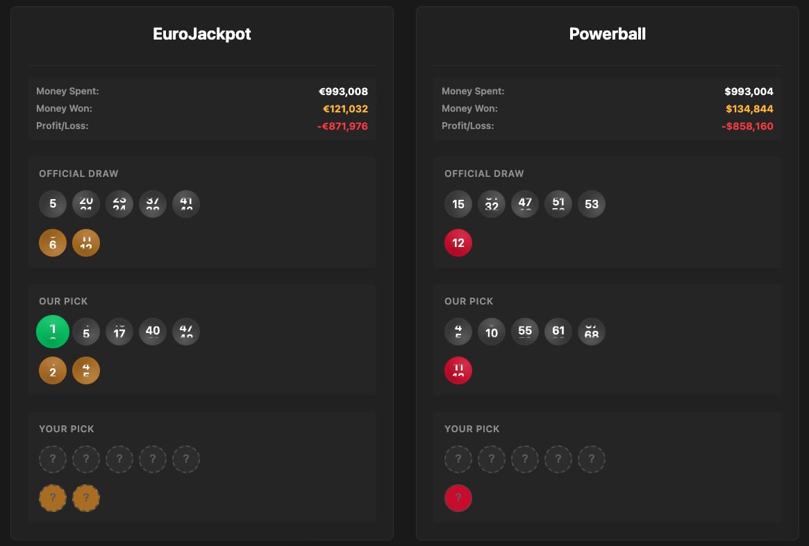 Lottery Every Second