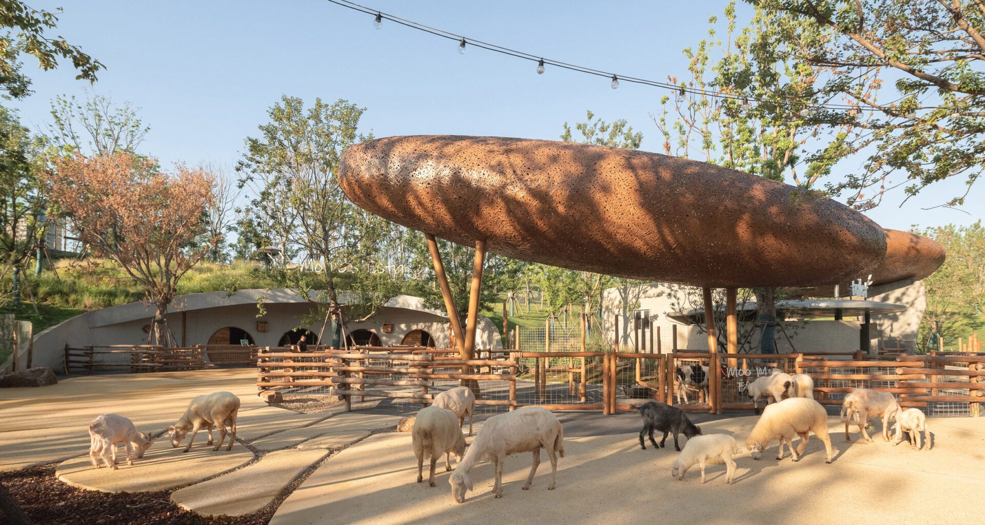 "Celestial boulders" shade eco-farm in China by Various Associates