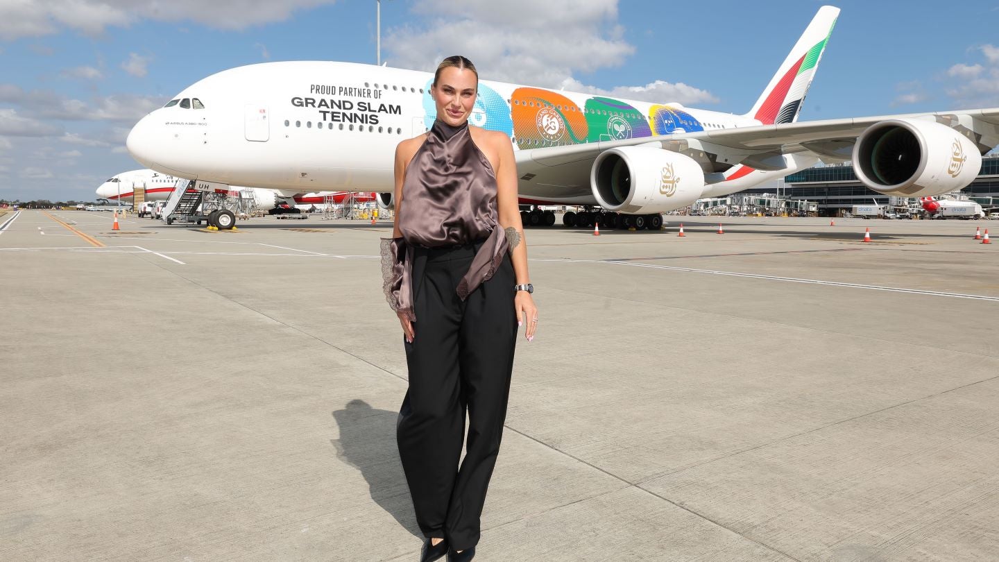 Sabalenka flies in as first tennis ambassador for Emirates