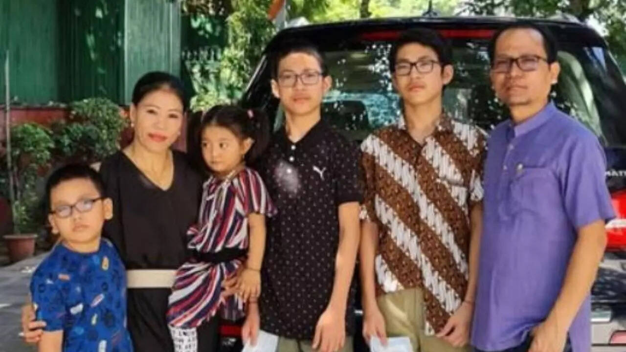 Mary Kom with her ex-husband Onler Kom in happier times