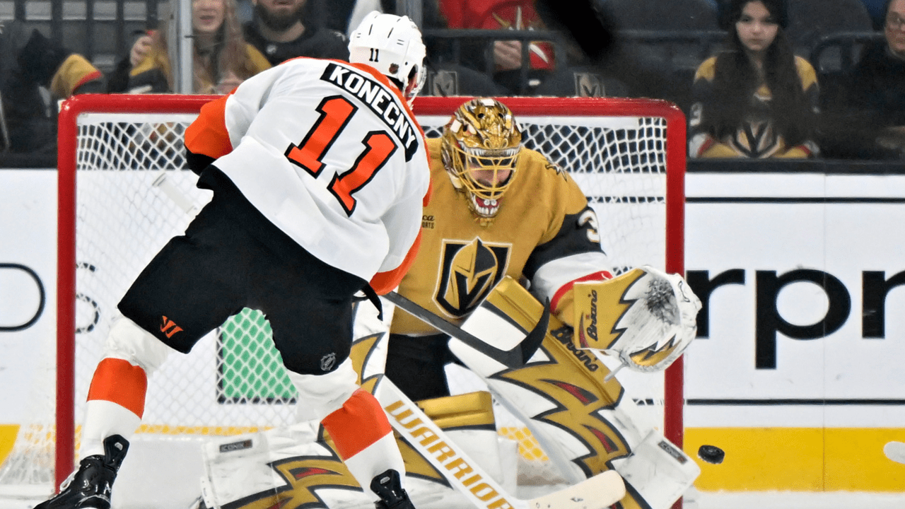 Konecny scores twice, Flyers defeat Golden Knights end 6-game losing streak