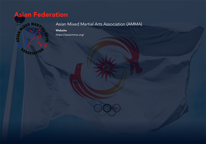 Mixed martial arts is one of the 91 member sports of the Asian Federation. Photo =OCA