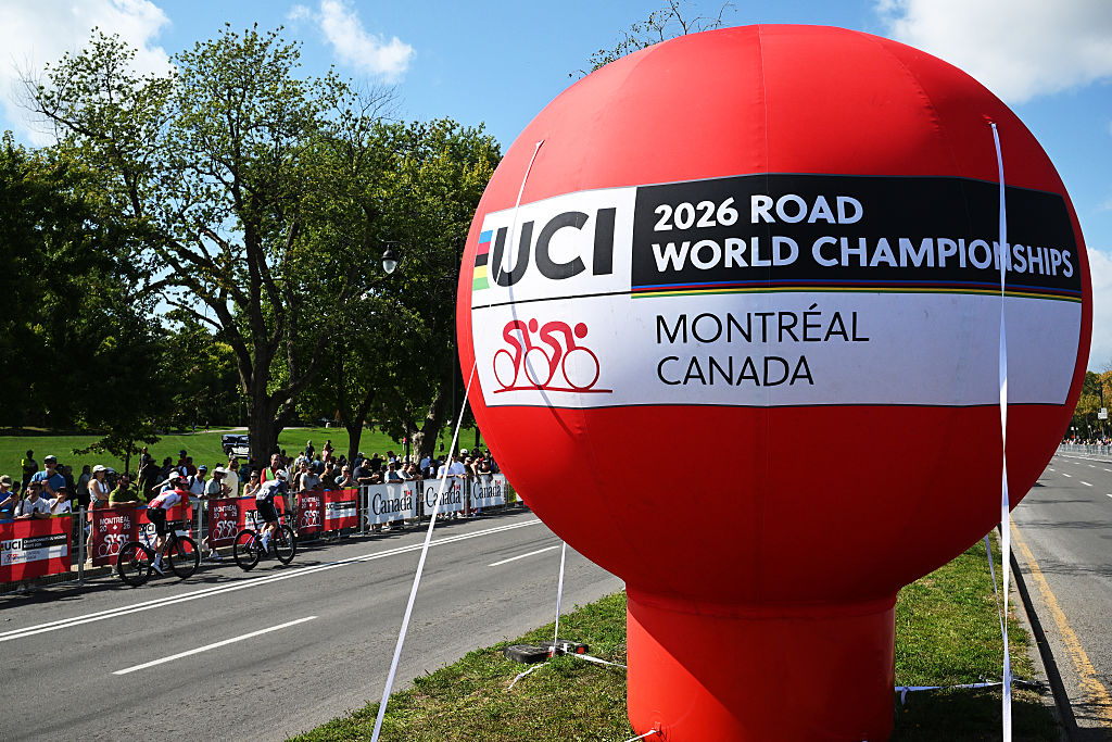 MONTREAL, QUEBEC - SEPTEMBER 14: (L-R) Quentin Cowan of Canada and Team Canada and Stan Van Tricht of Belgium and Team Alpecin Deceuninck compete during the 14th Grand Prix Cycliste de Montreal 2025 a 209.1km one day race from Montreal to Montreal / #UCIWT / on September 14, 2025 in Montreal, Quebec. (Photo by Szymon Gruchalski/Getty Images)