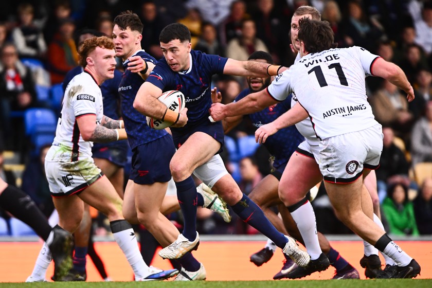Former Rabbitohs and Eels halfback Dean Hawkins led London Broncos to an impressive Challenge Cup win against Widnes.