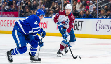 Nelson scores hat trick, Avalanche defeat Maple Leafs