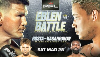 Johnny Eblen vs. Bryan Battle Set for PFL Pittsburgh on March 28