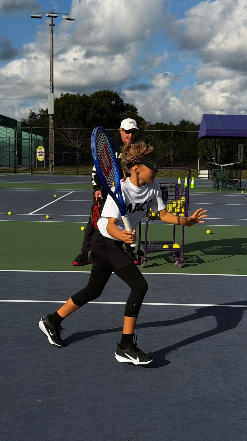 Vlada Hranchar is seen during a practice session.