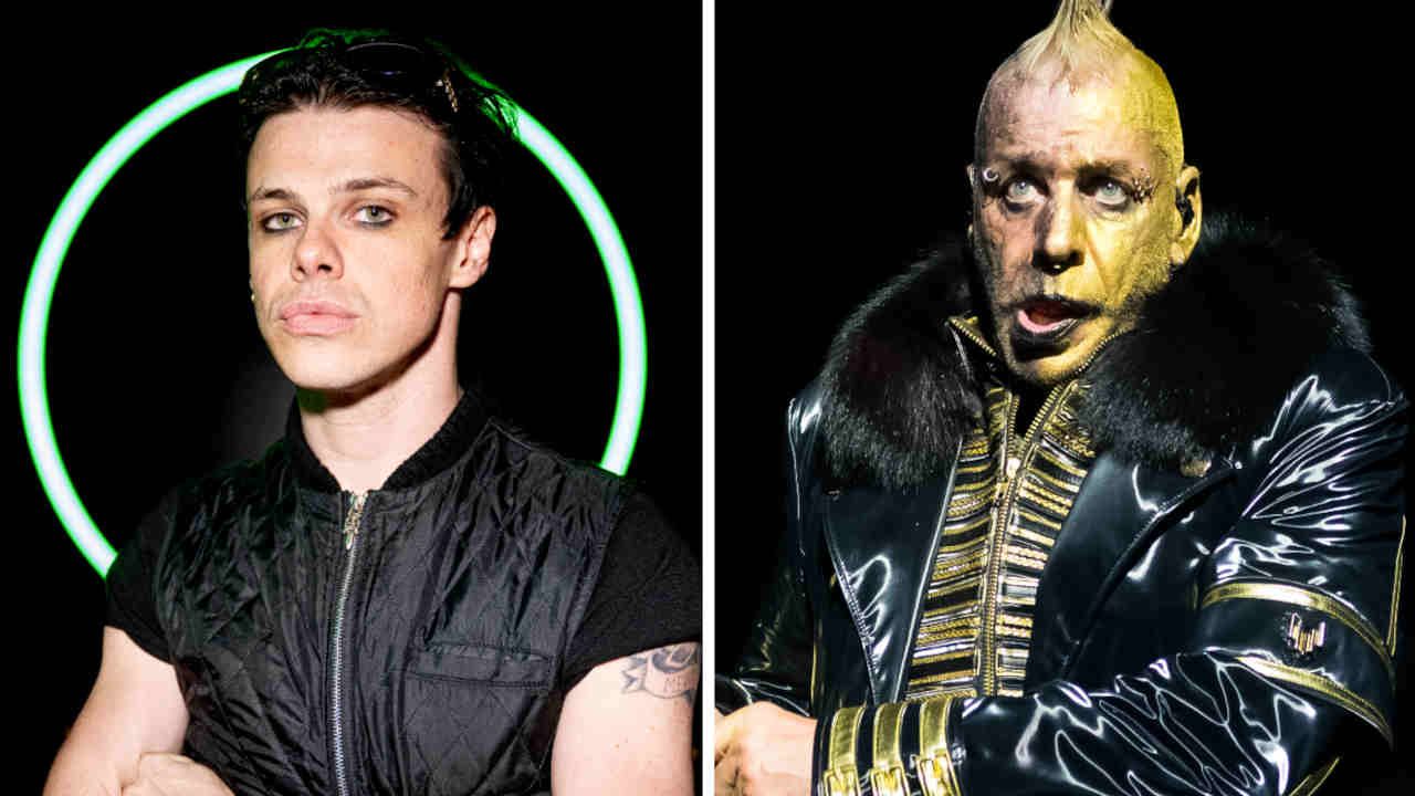 A composite photograph of Yungblud and Till Lindemann