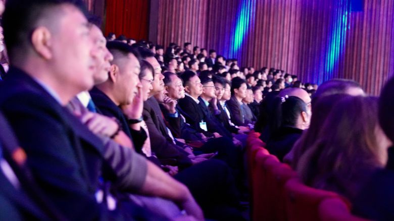 Movie-goers at a screening of “Days and Nights” at the Pyongyang International Film Festival.