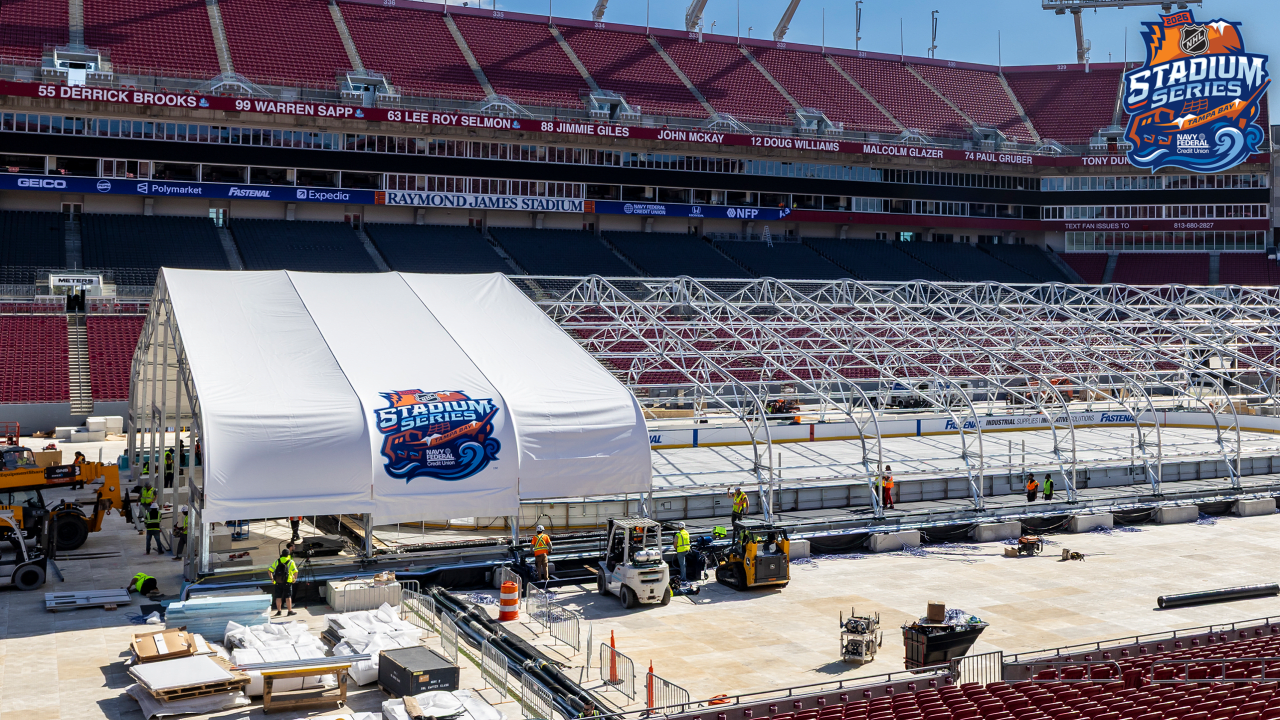 NHL 'happy to have' tent over rink during Stadium Series prep 