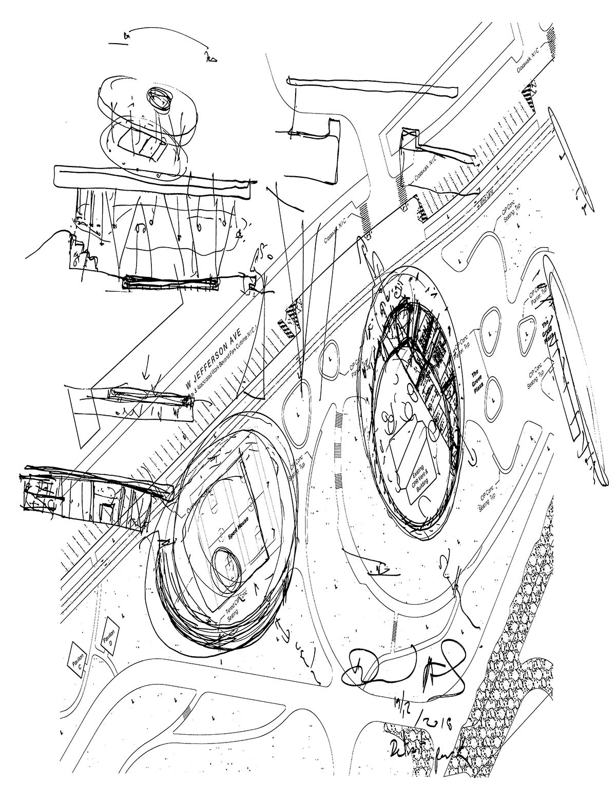 Adjaye Associates creates a pavilion-like basketball court for Detroit