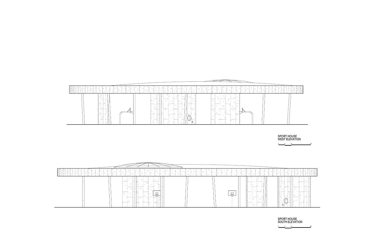 Adjaye Associates creates a pavilion-like basketball court for Detroit