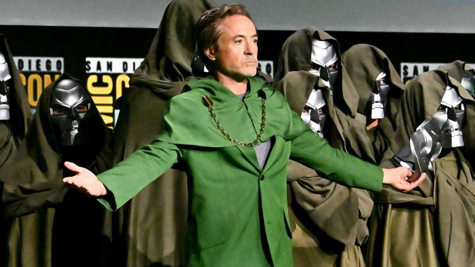 Robert Downey Jr in his Doctor Doom costume