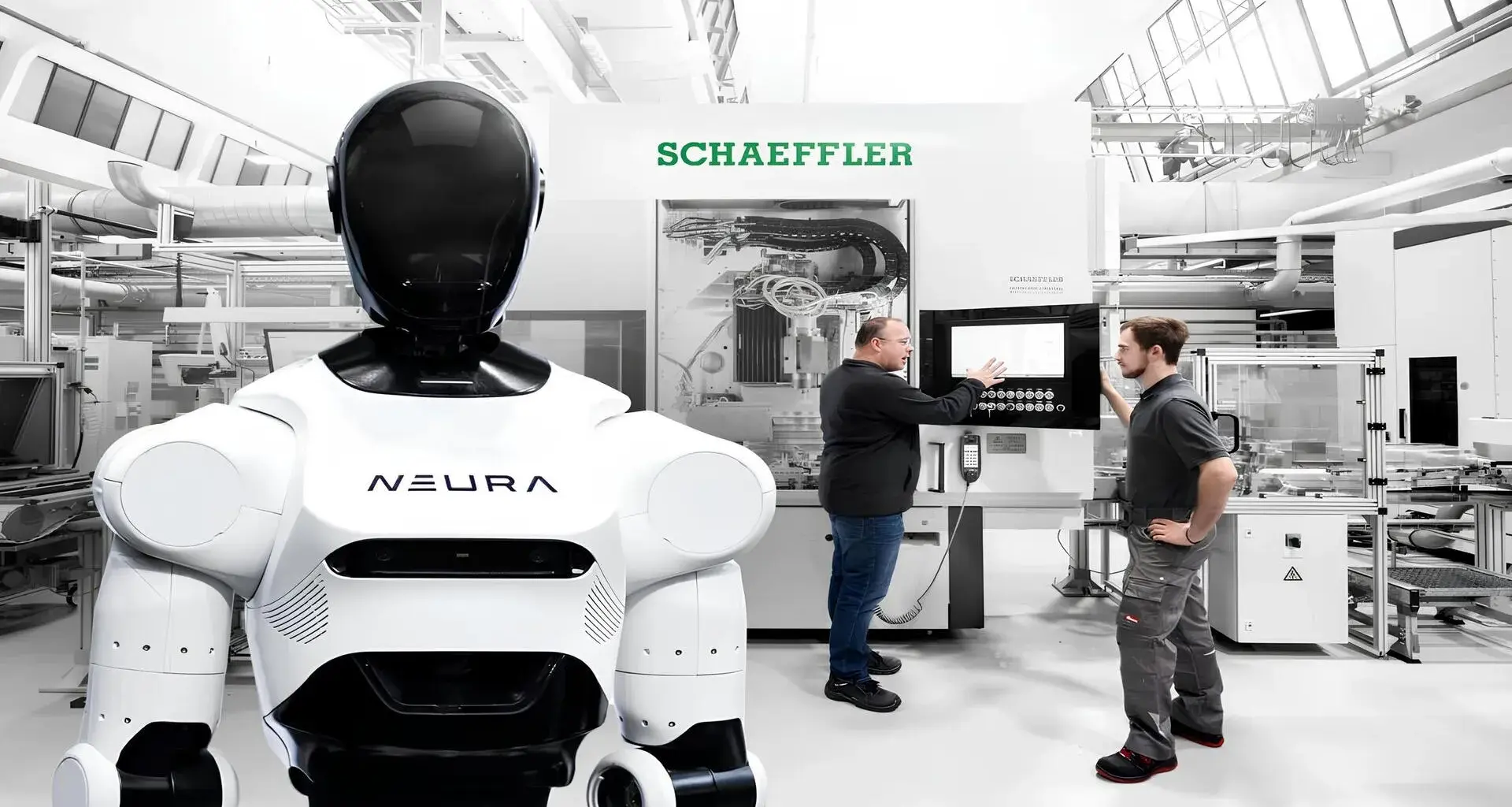 Robots humanoides de NEURA en fábrica de Schaeffler