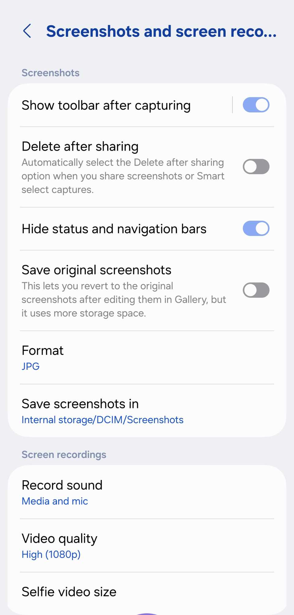 disable status bar during screenshots