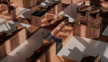 This Airport Lounge Turned Mondrian’s Boogie-Woogie into Wood Islands