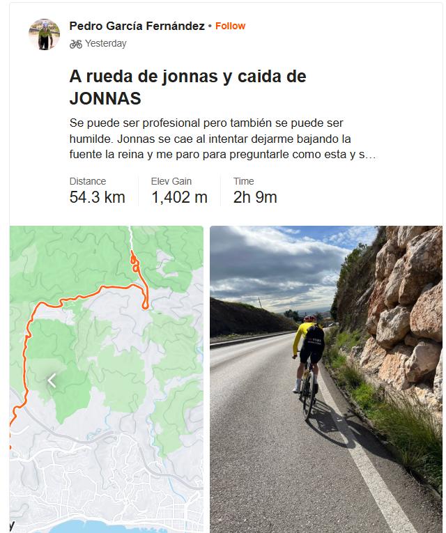 Jonas Vingegaard training crash