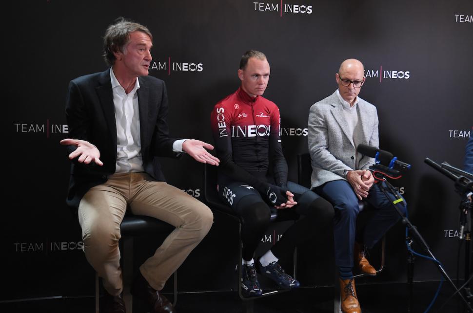 Sir Jim Ratcliffe at Team Ineos launch