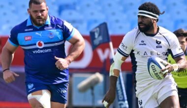 The Bears' Kalaveti Ravouvou carries the ball during the Champions Cup match away at the Vodacom Bulls
