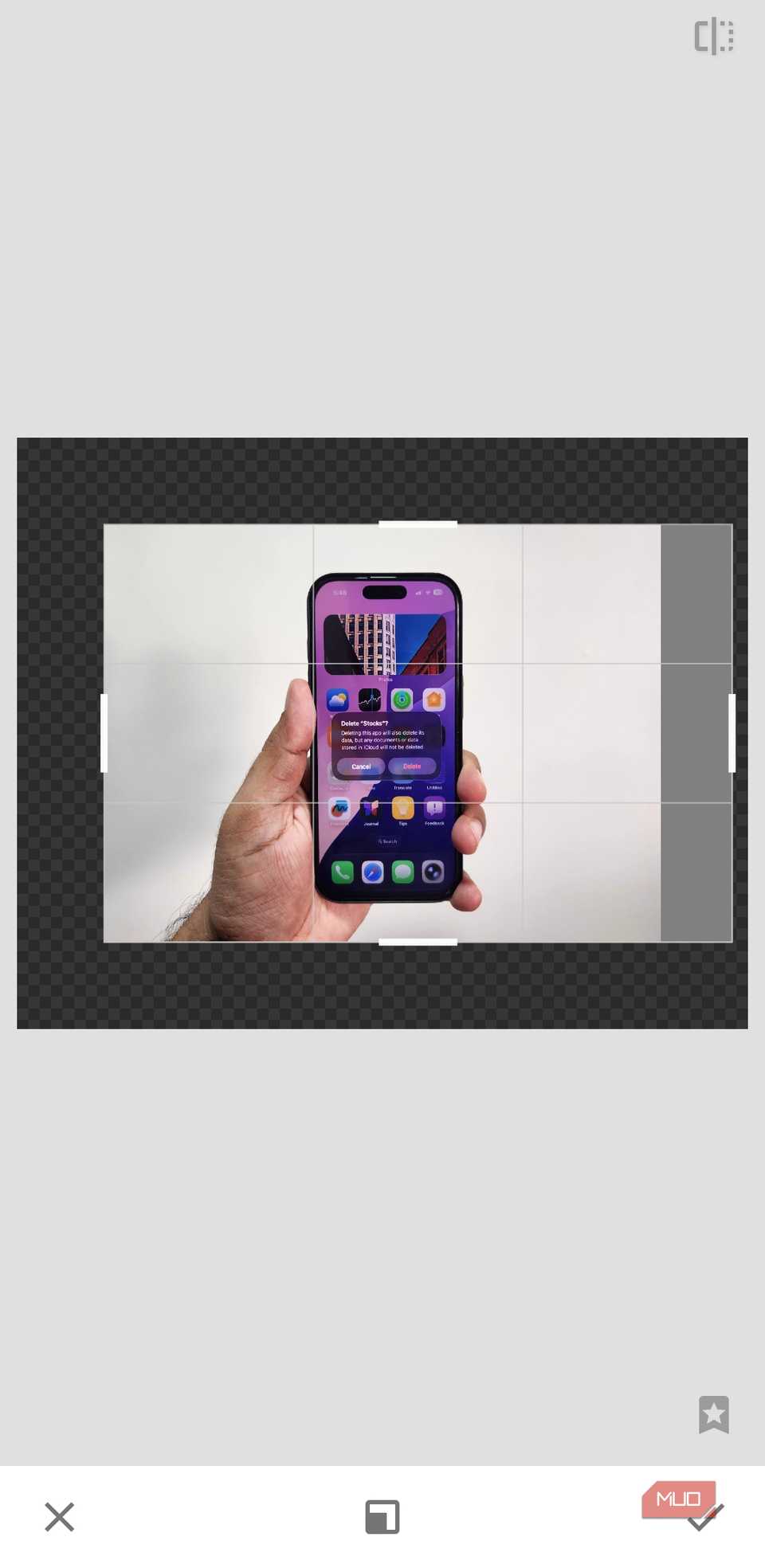 Snapseed expand tool on Android