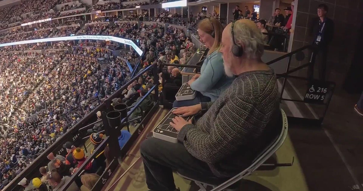 Visually impaired fans of the Denver Nuggets feel the game at Ball Arena with help from new technology