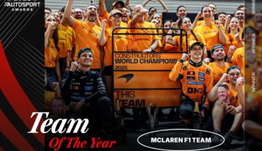 McLaren F1 team wins inaugural Autosport Team of the Year Award