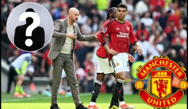 Erik ten Hag giving instructions to Casemiro